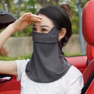 防晒面罩女遮全脸防紫外线透气口罩夏季户外开车骑行遮阳护颈面纱