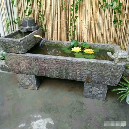 厂家旧石器 老石槽 猪槽 马槽养花石盆 家用庭院做旧摆件现货