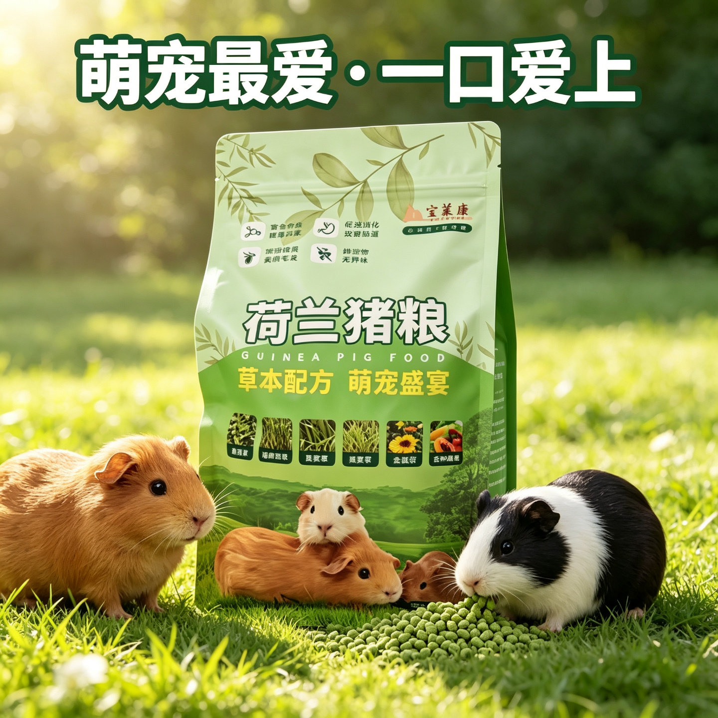 宝莱康兔子荷兰猪有机草本主粮