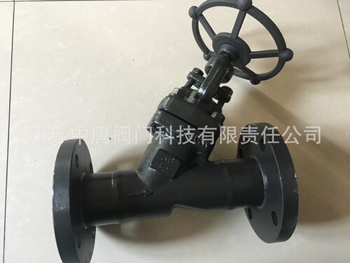 J45H-40C直流式锻钢截止阀锻钢Y型截止阀A105材质法兰连接