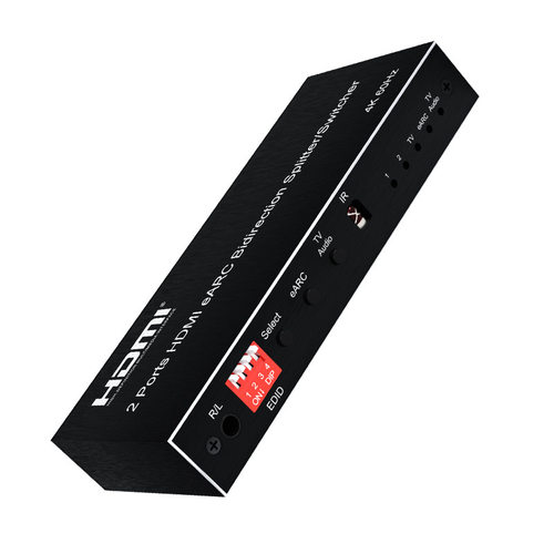工厂直售2口HDMI eARC双向分配+切换器