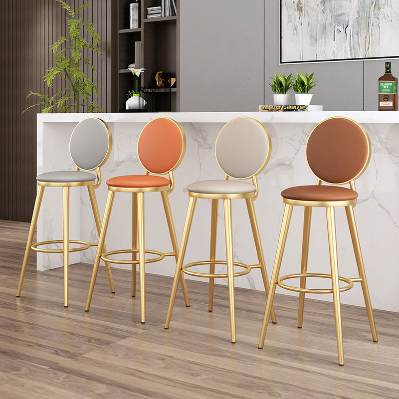 轻奢吧台椅高脚凳吧台凳吧椅高脚椅子现代简约家用酒吧前台高凳子