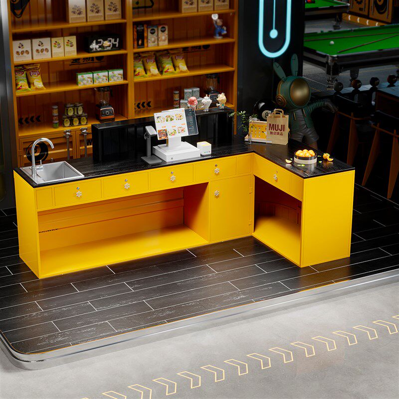 工业风吧台收银台酒吧奶茶店店铺小型烧烤店健身房商用前台接待台
