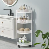 卫生间转角置物架浴室三角架子可移动小推车厕所墙角多层夹缝收纳