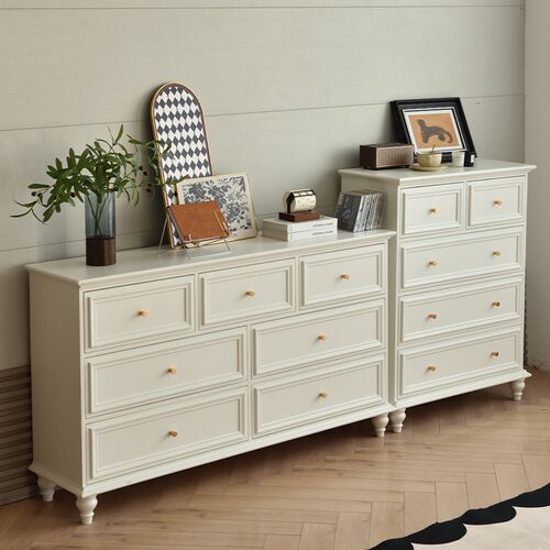 美式实木简约现代客厅六七九斗柜客厅卧室轻奢靠墙床尾收纳置物柜