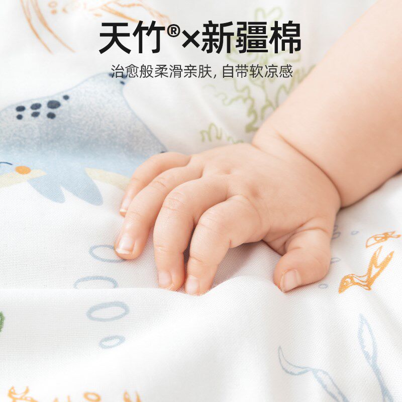 贝肽斯婴儿包被春夏季薄款宝宝新生儿包单产房防惊跳纯棉纱布抱被