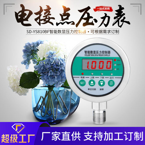 定制厂家供应 智能数显压力控制器SD-YS810BF电接点仪表控制器