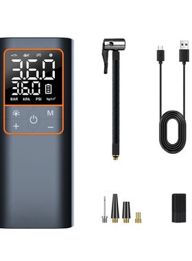 厚品便携式充气泵8016产品尺寸157*68*45mm,60W,12V,主机净重479G