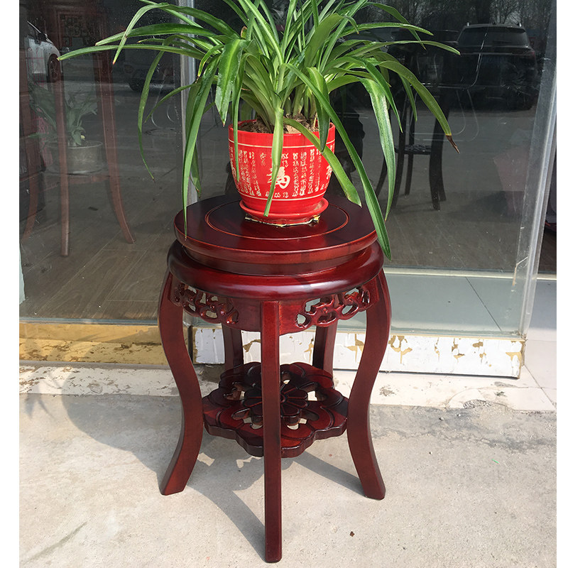 实木凳子圆凳矮凳古典锦瑟舞鼓登中式家用古筝凳仿古板凳茶室餐凳