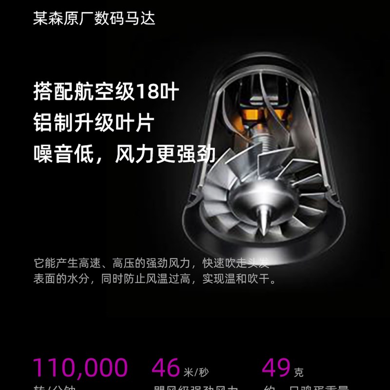 宿舍学生吹风机800W低功率500w负离子小型便携1000W以下