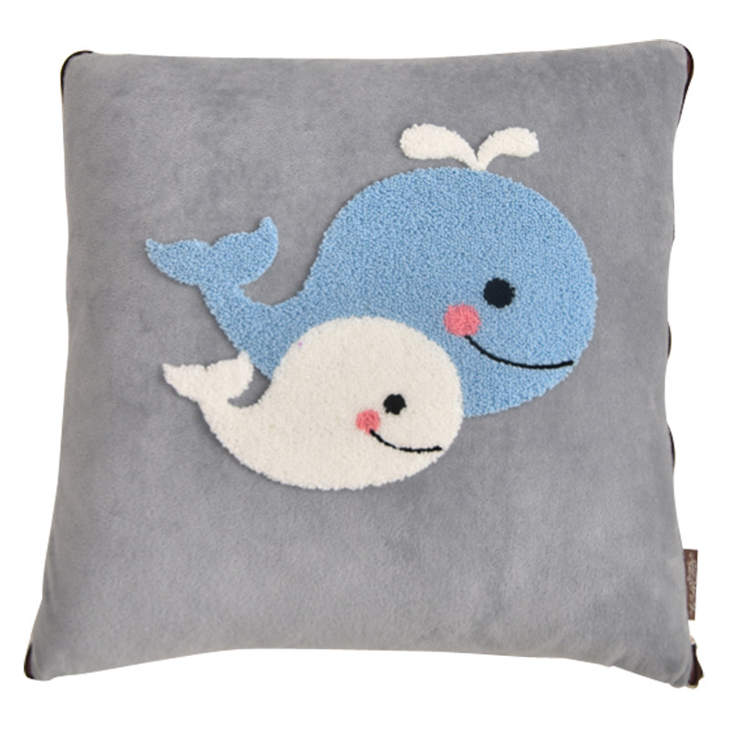 抱枕被子两用珊瑚绒毯子枕头办公室午睡三合一diy定制折叠二合一