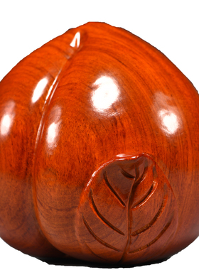 花梨木雕寿桃福寿桃子摆件家居客厅装饰工艺品生日贺寿送长辈礼品