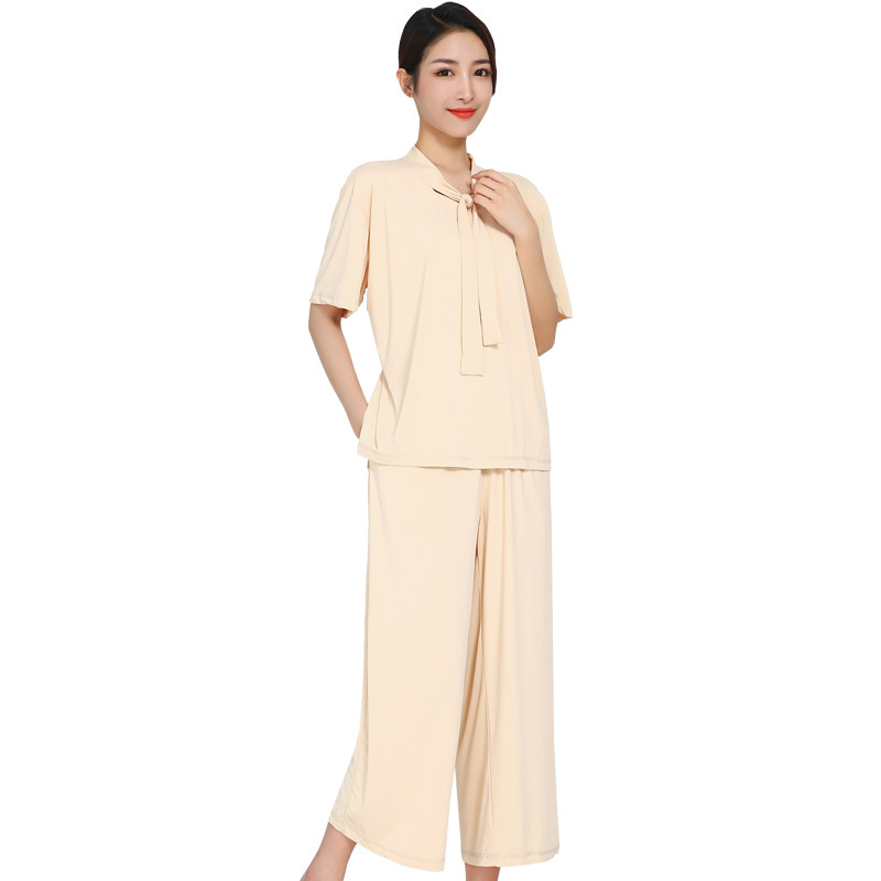汗蒸服女曲水浴服冰凉丝云丝睡衣桑拿服按摩服男士洗浴家居服兰亭