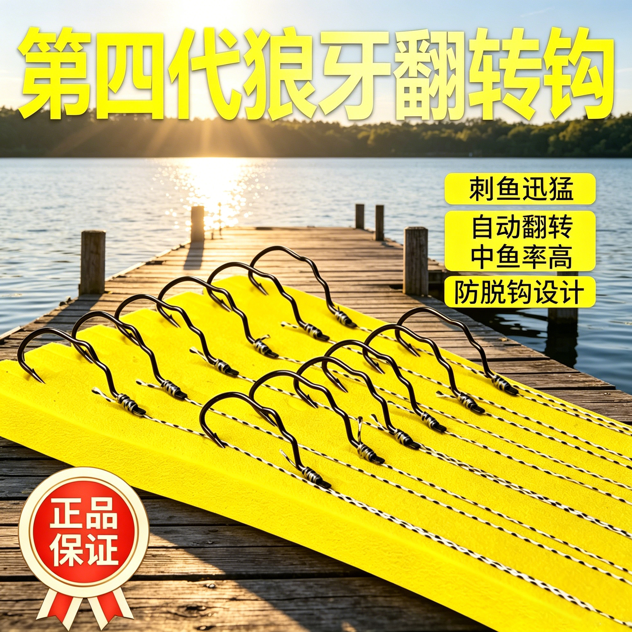 佐佳自动翻转钩绑好双钩黑坑图片