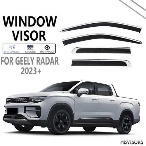适用于GEELY RADAR不锈钢晴雨挡雨板雨眉侧窗导流板Window visor