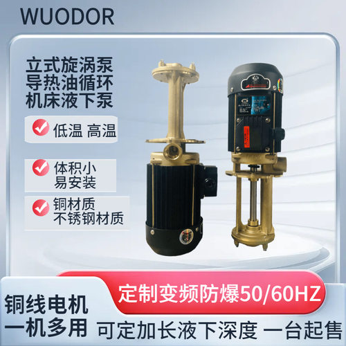 415V机床液下泵WL-07-150立式单级离心冷却循环水泵铜叶轮泵体