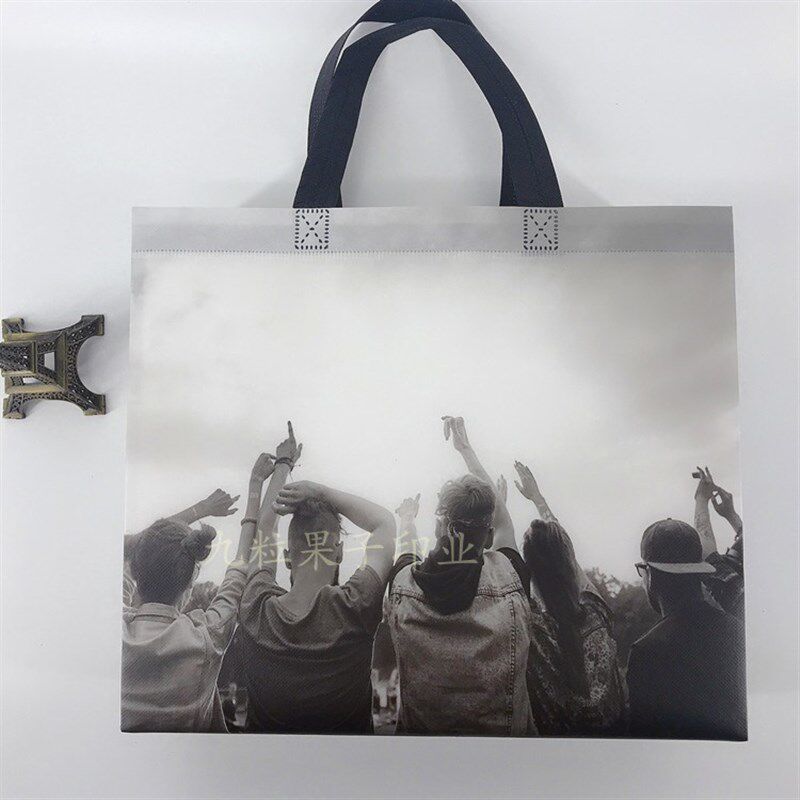 欧美时尚无纺布袋子覆膜化妆品鞋子服装手提袋定制不织布购物袋