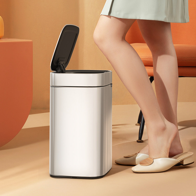 优百纳智能垃圾桶家用不锈钢自动感应式高档客厅创意厨房厕所带盖