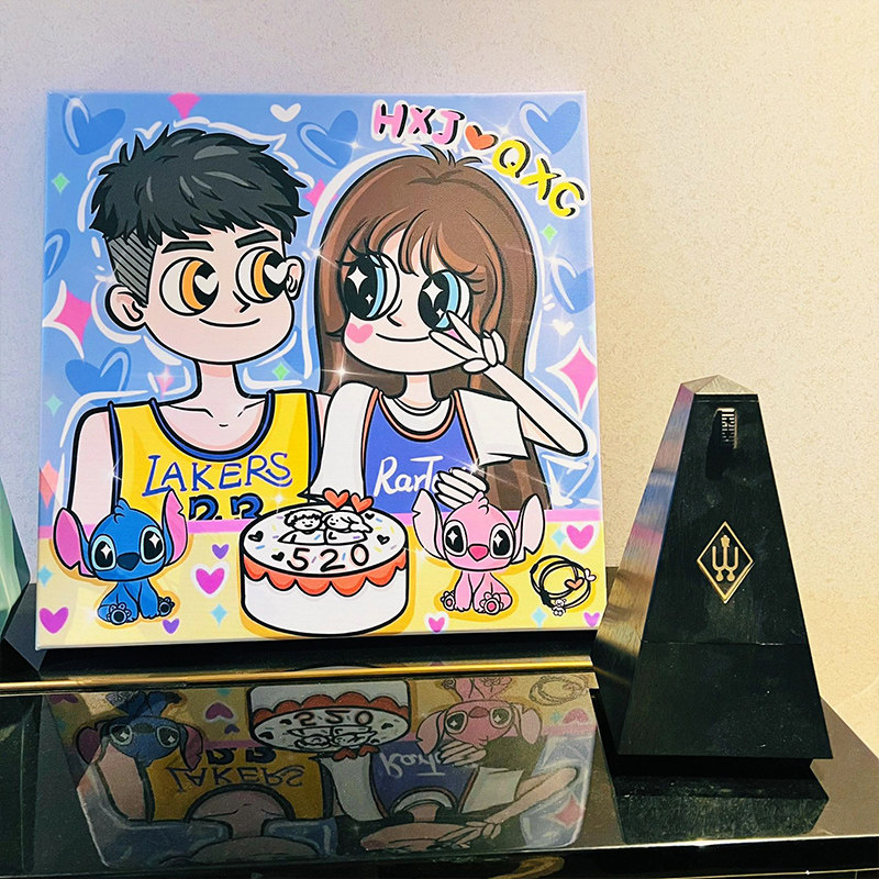 我要变成装饰画动漫照片定制卡通星蝶公主手绘肖像生日纪念日礼物