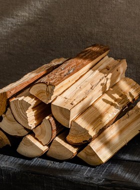 木柴壁炉装饰木头原木风摆件乔迁柴火拍摄道具民宿咖啡馆场景布置