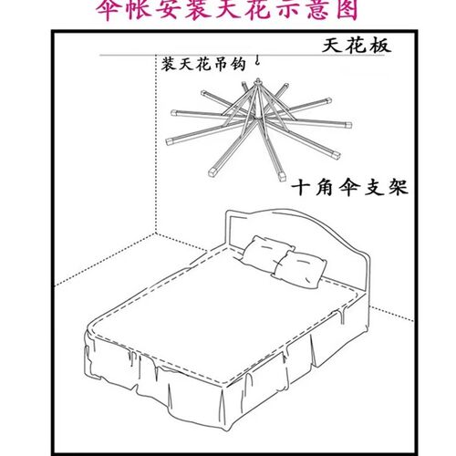 单支架单支架不锈钢圆顶吊顶钉墙牢固方管钉墙家用蚊帐架子