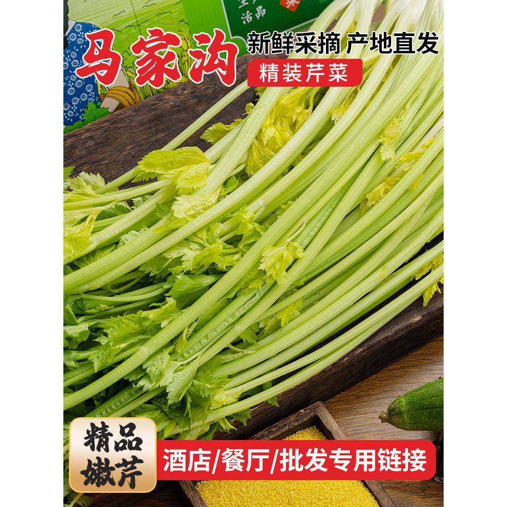 山东青岛平度马家沟芹菜产地直销新鲜蔬菜顺丰包邮精品嫩芹菜芯