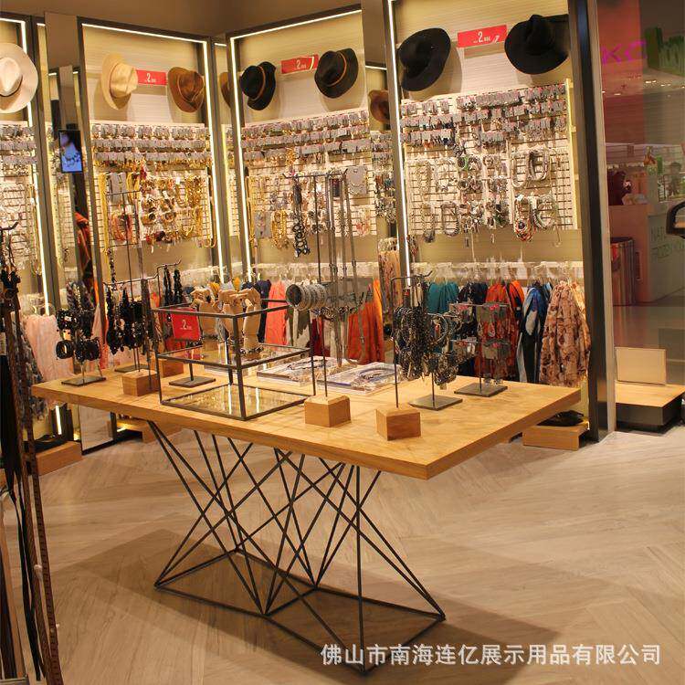 定制女生饰品店耳环首饰展示架靠墙铁艺小饰品展示架饰品展示台