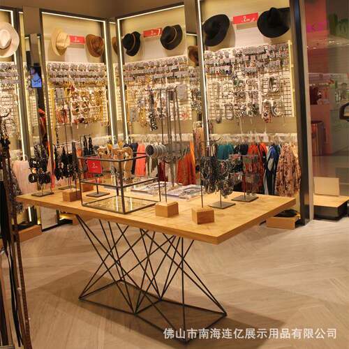 定制女生饰品店耳环首饰展示架靠墙铁艺小饰品展示架饰品展示台