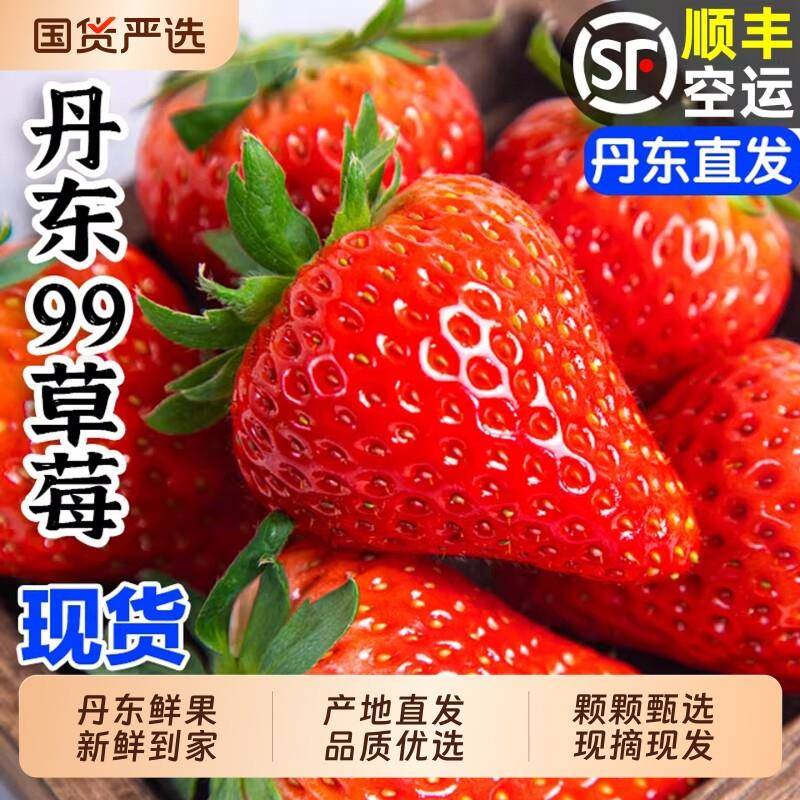 丹东草莓新鲜采摘产地直发全国包邮红颜大果现摘精品优选生鲜果园