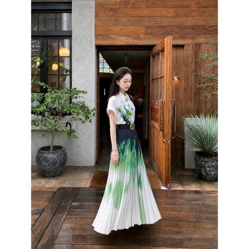 芙娜妮法式植物花卉两件套女装套装秋季时尚女装套装F2620600