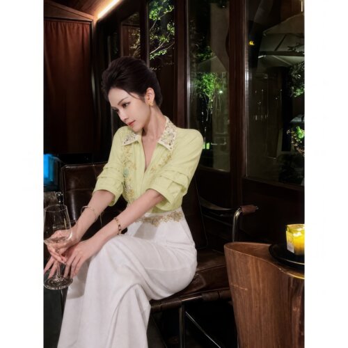 【芙娜妮】2026新款气质衬衣新中式女汉服套装春夏款套装F2620641