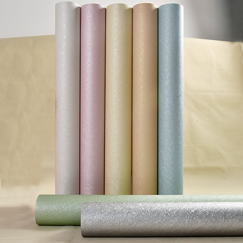 现代简约纯色素色墙纸自粘卧室客厅书房背景墙高档温馨家用壁纸