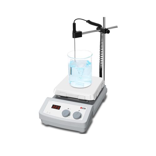 LED数显加热型磁力搅拌器大龙MS7-H550-S 7寸方盘550度玻璃陶瓷面