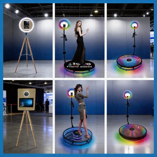 工厂批发camera 360 photo booth展示台照相亭360度环绕拍摄舞台