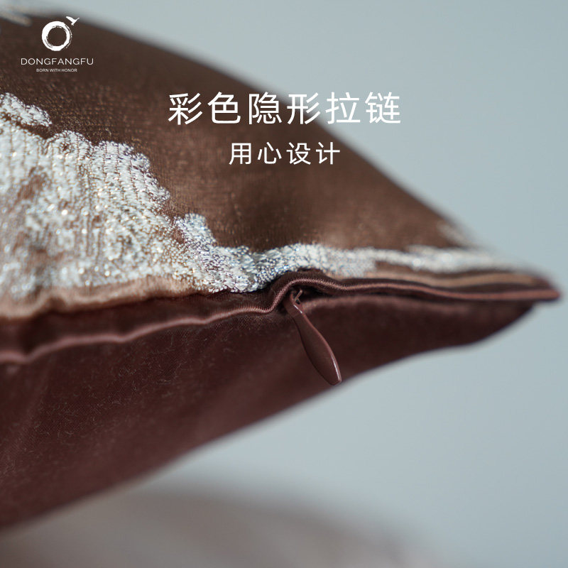 东方赋设计师轻奢抱枕样板间软装卧室客厅沙发简约护腰羽绒靠垫