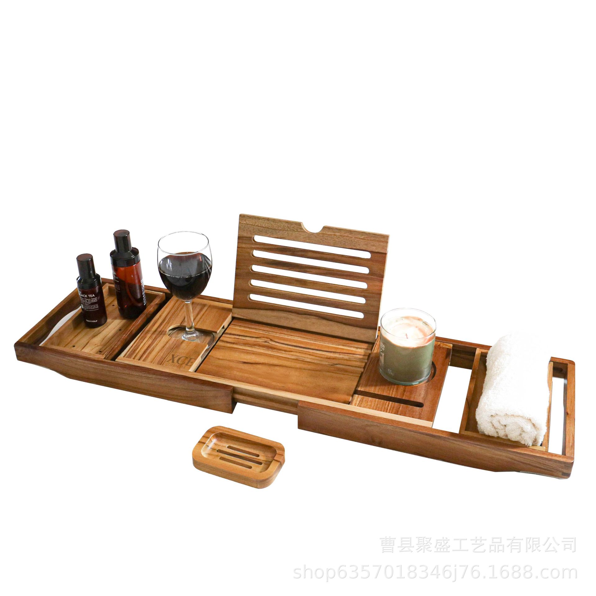 北欧轻奢木制多功能防滑浴缸置物架浴盆木桶浴缸支架泡澡置物架板