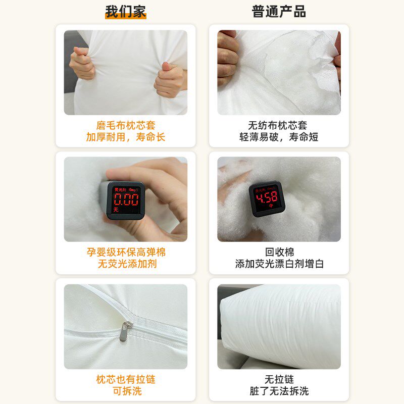 定制加厚床头立体抱枕芯靠枕靠背软包内胆沙发枕头超大靠垫填充棉