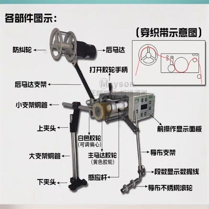四段微电脑送带机 松捆条机 送丈巾 缝纫机自动松紧带衣车拉紧器