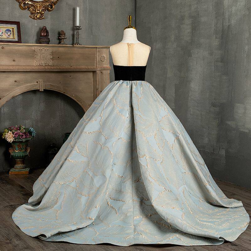 女童礼服儿童轻奢小众高端公主裙女孩小主持人走秀钢琴比赛表演服