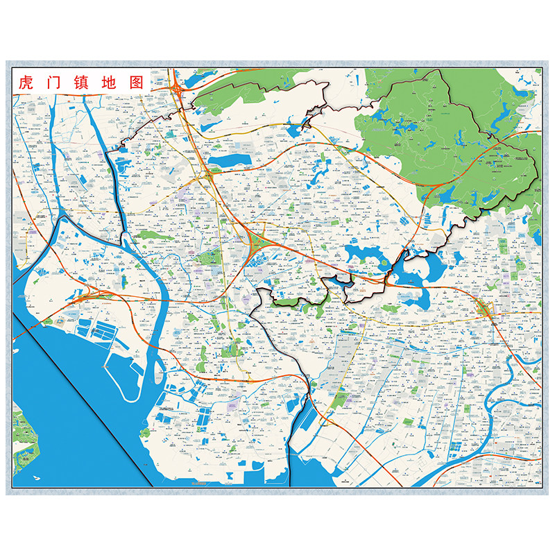 黄江麻涌石龙虎门道石碣洪梅寮步大岭山朗樟木头凤岗镇地图画海报