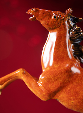 朱炳仁铜 一马当先 家居装饰品摆件 办公室开业乔迁礼品铜工艺品