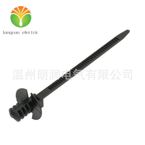汽车扎带带杉树头和圆盘的一体式固定扎带CT12-B