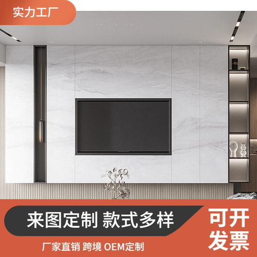 Customize系统跨境厨房开放靠墙餐边柜TV cabinet电视柜电视储物