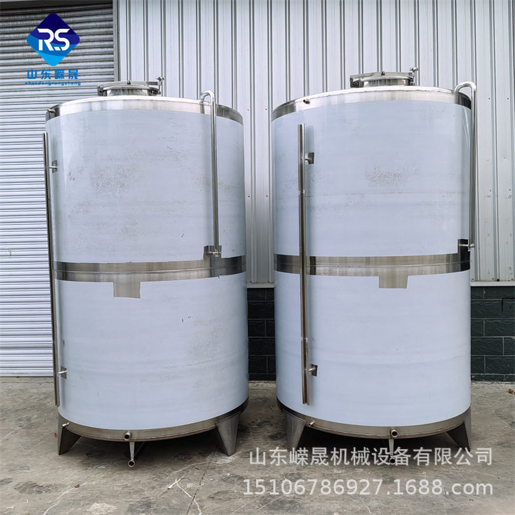 不锈钢热水储存罐 双层保温304储水罐 立式5吨冷水储蓄罐大容量