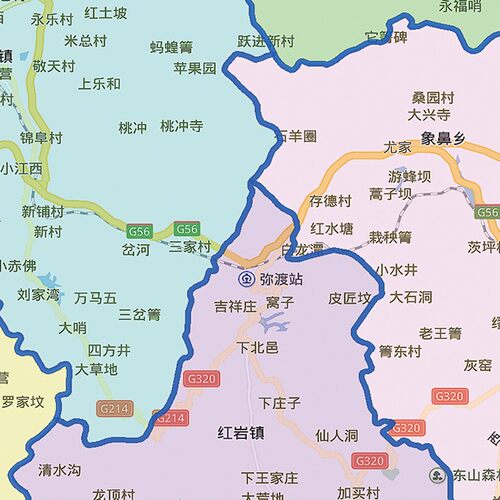 2021新款大理州地图客厅办公室挂图高清防水墙壁装饰实物推荐定制
