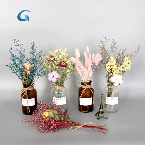 干花花瓶套装小清新少女网红卧室布置装饰北欧花瓶含干花插花摆件