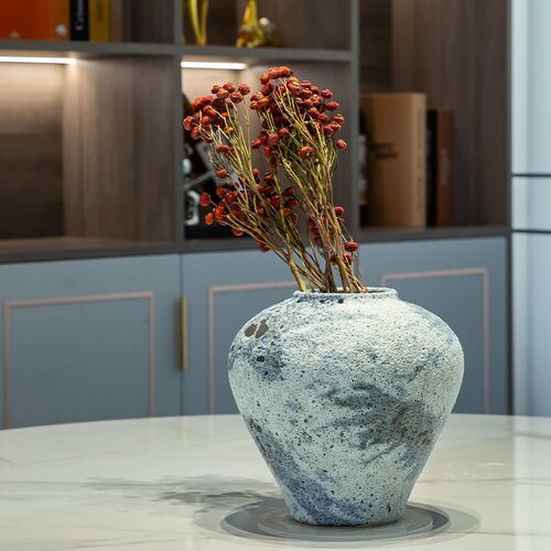 景德镇陶瓷粗陶花瓶花盆陶罐插花手工复古新中式民宿家居客厅摆件