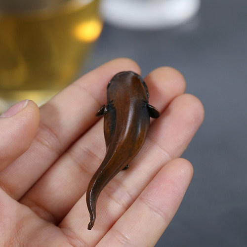 中式茶具手工铜鲶鱼茶宠茶台茶玩小摆件创意个性精品可养茶道配件