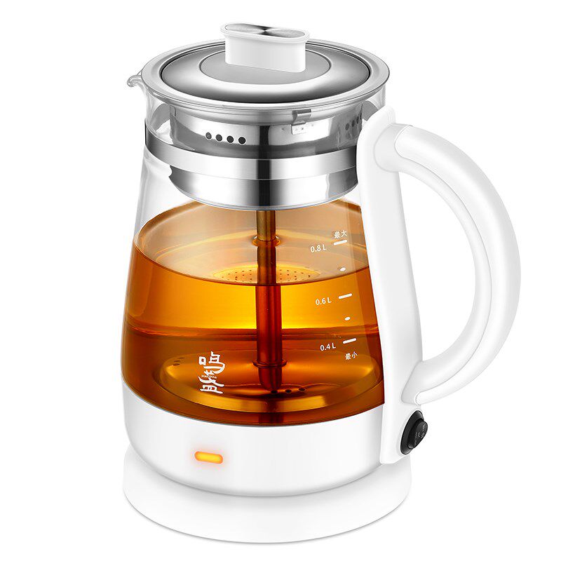 鸣盏小型养生壶玻璃一体家用全老白茶专用蒸汽煮茶壶煮茶器烧水壶