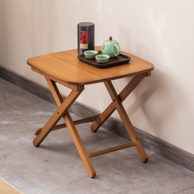 楠竹折叠桌子餐桌家用小户型饭桌户外便携简易方桌正方形阳台摆摊